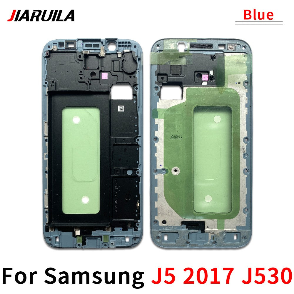 Para Samsung J5 J7 2017 J530 J730 J5 J7 Prime G570 G610 marco medio cubierta de bisel frontal carcasa de chasis placa trasera soporte LCD