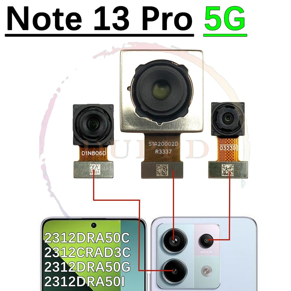 Cámara principal trasera para Xiaomi Redmi Note 13 Pro Note13Pro 4G 5G, piezas de Cable flexible de módulo de cámara frontal pequeña