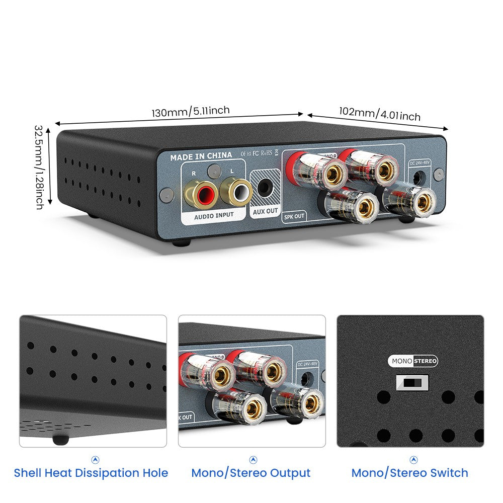 AIYIMA A07 MAX amplificador de Audio en casa 300W X2 TPA3255 Clase D amplificado
