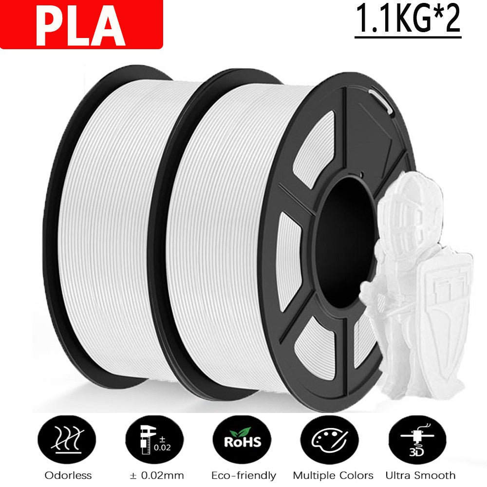 JAYO 2 rollos de filamento de impresora 3D PETG/PLA/PLA PLUS 1,75mm 2,2 KG 100% sin burbujas materiales de impresión 3D no tóxicos para impresora 3D