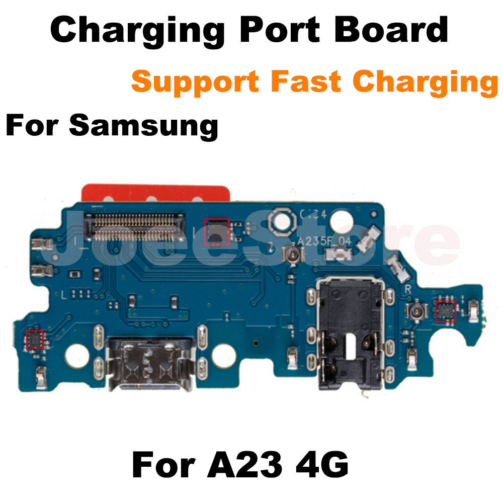 Placa de puerto de carga para Samsung A72 A73 A52 A53 A33 A23 A24 A14 A13 A12 módulo de micrófono USB conector de carga rápida Cable flexible