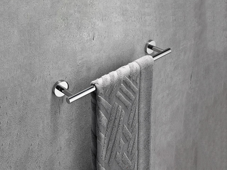 Juego de accesorios de baño con espejo brillante, barra de toalla redonda, soporte de papel higiénico, anillo de toalla, gancho para bata, bricolaje de acero inoxidable
