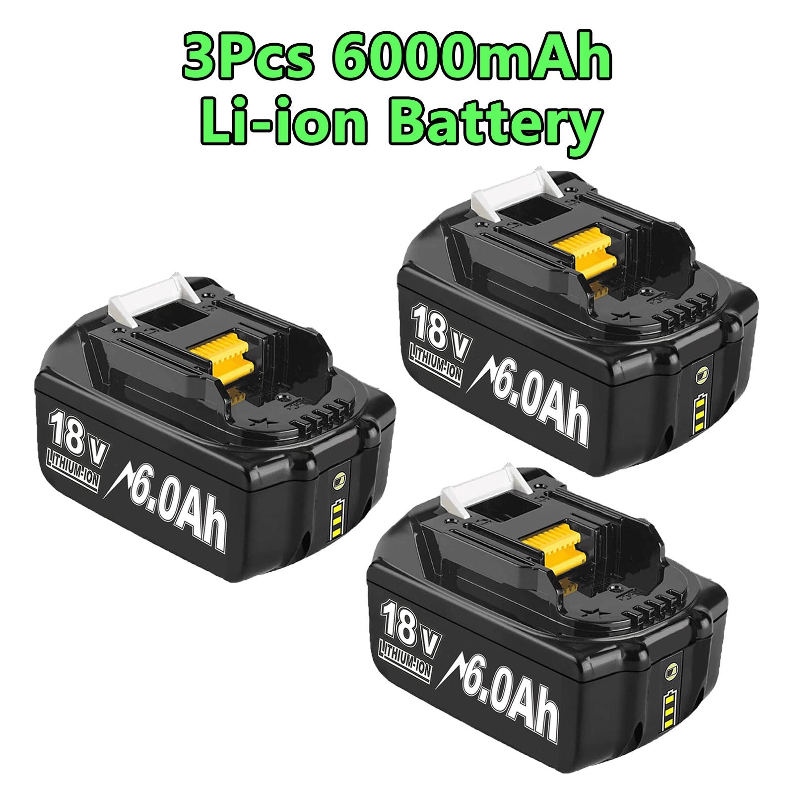 Para Makita BL1830 18V batería 6000mAh batería recargable 18V BL1830 BL1815 BL1860 BL1840 batería de herramienta eléctrica de repuesto