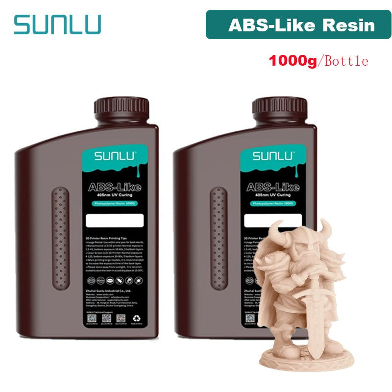 SUNLU resina UV 405nm fotopolímero tipo ABS impresora LCD líquido 2KG puede perforar roscas internas procesadas bajo olor alta dureza
