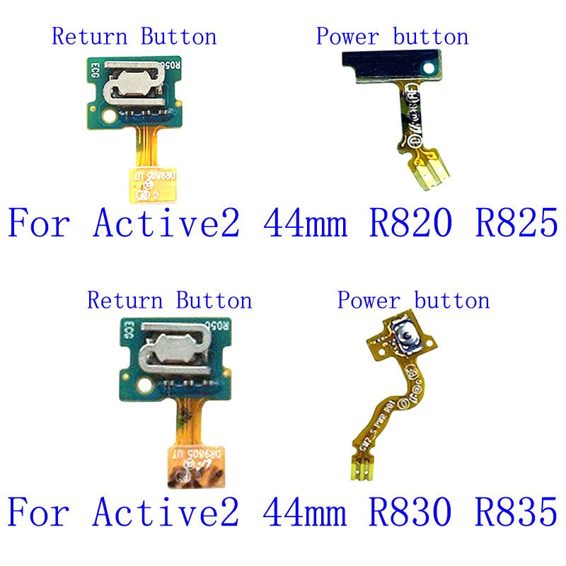 1 Uds. Interruptor de botón de menú de retorno trasero con tecla de encendido y apagado Cable flexible para Samsung Galaxy Watch Active 2 R830 R835 R820 R825 40mm 44mm
