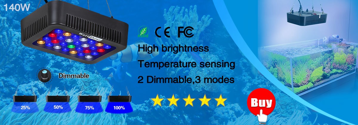 Atenuador de luz Led regulable para acuario, luces para tanque Fsih, 180W, lámpara para pecera de arrecife marino, decoración para peceras y acuarios