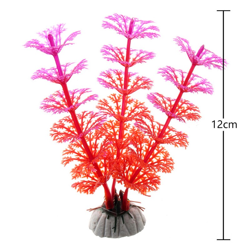 Planta de agua de plástico Artificial, decoraciones de Acuario, plantas de pecera, hierba, adorno de flores, decoración, accesorios acuáticos, 1 ud.