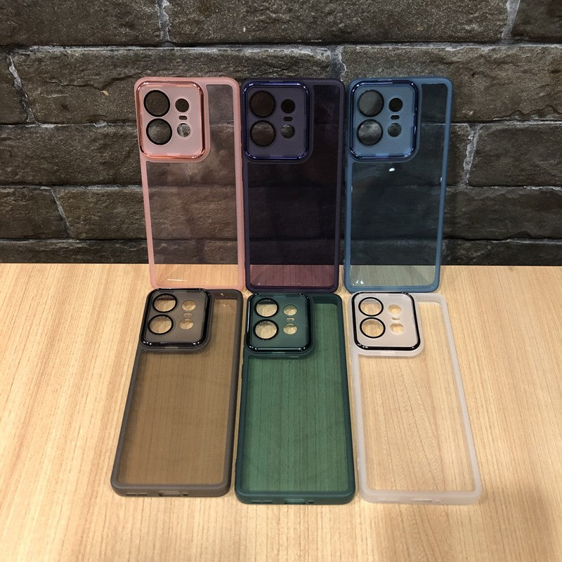 Funda de teléfono con película de lente transparente para MOTO Edge 50Pro Motorola Edge 50 Neo G34 G32 G14 G54 G24 G85 funda trasera de silicona suave