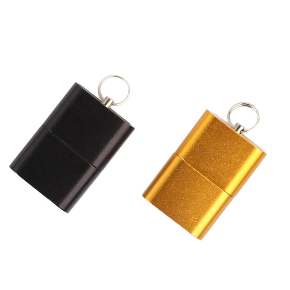 Mini adaptador de lector de tarjetas de memoria, aleación de aluminio, ultrafino, 480 Mbps, USB 2,0 T Flash, TF, Micro SD