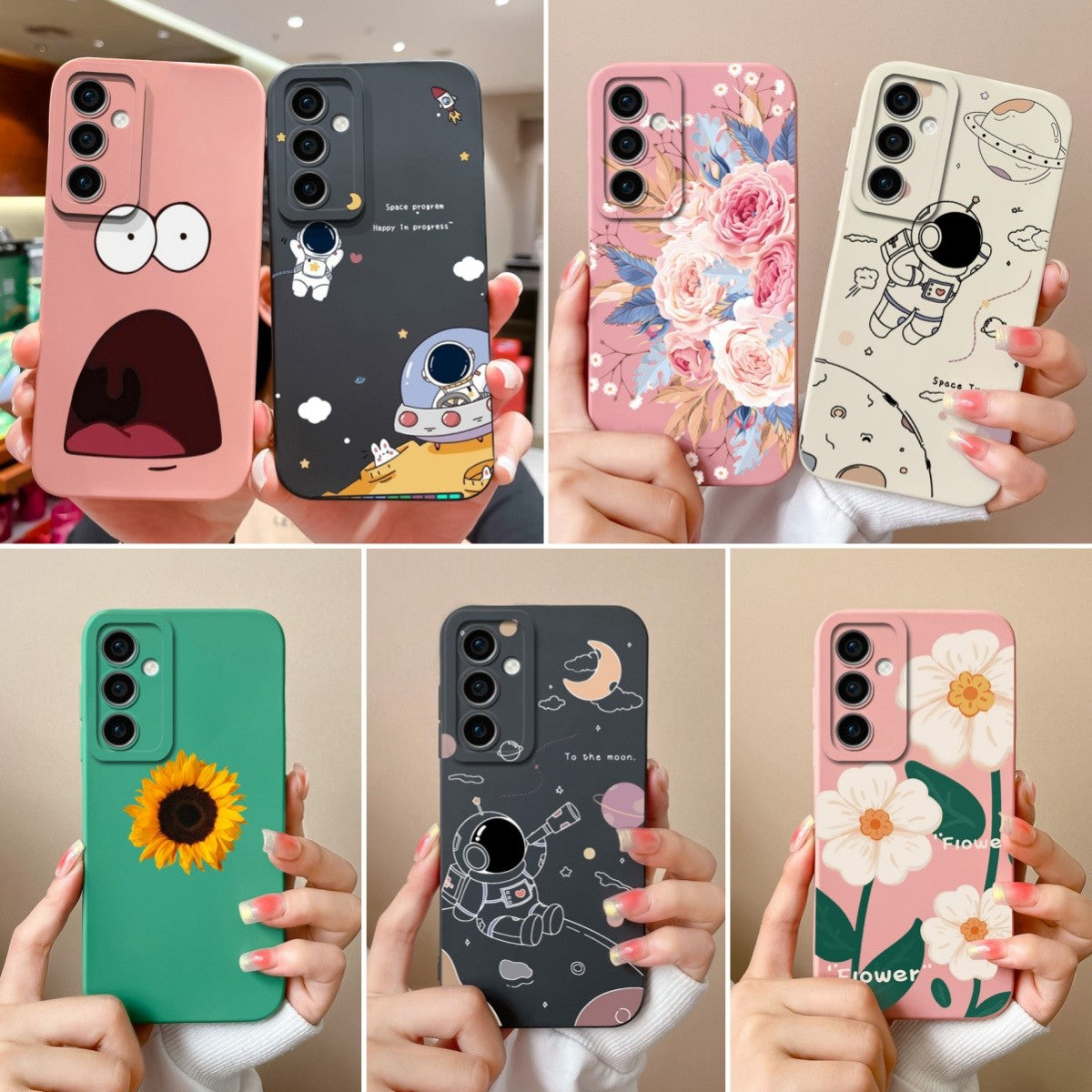 Funda para Samsung A35 A55 5G, funda trasera romántica, Protector de cámara de silicona líquida suave para Samsung A 35 A 55 Anti Choc Coque Capa