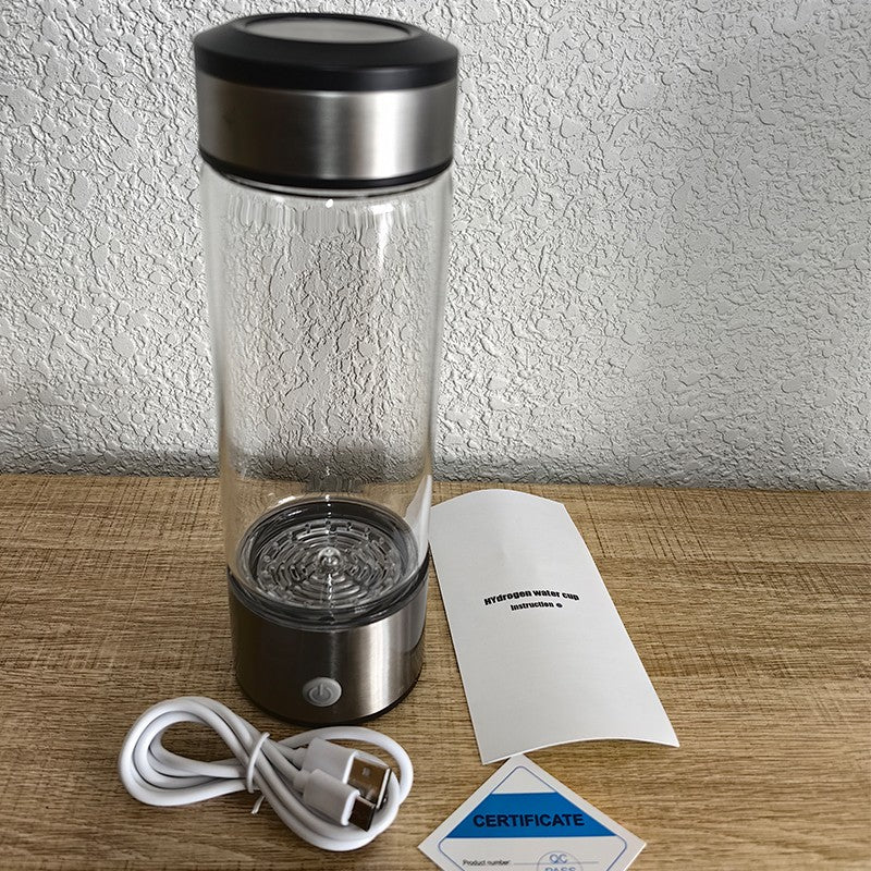 Generador de hidrógeno taza filtro de agua 430ML fabricante alcalino agua rica en hidrógeno botella portátil lonizador pura electrólisis H2