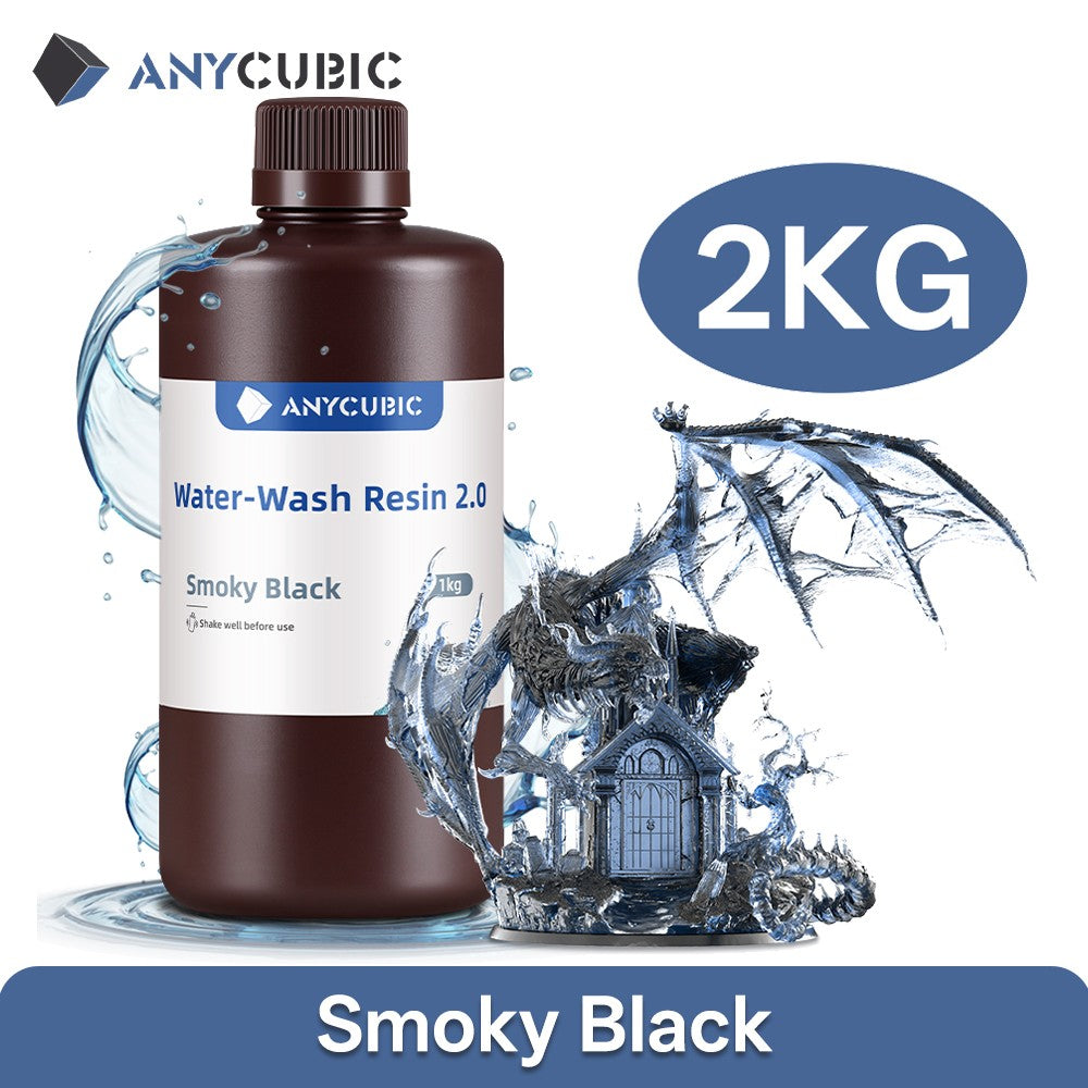 Resina ANYCUBIC lavable con agua, bajo olor, baja viscosidad, 405nm, resina UV para impresión LCD 3D, resina de impresora 3D de alta precisión