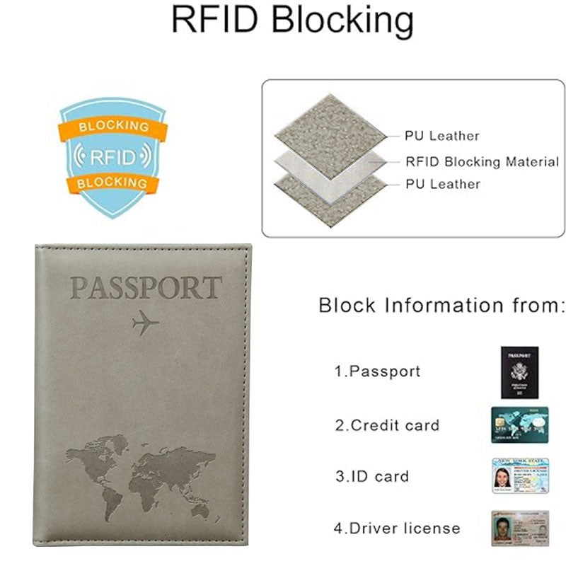 Amante el mapa del mundo cubierta de pasaporte estampado en caliente avión Simple mujeres hombres viaje pasaporte estuche protector moda regalo de boda