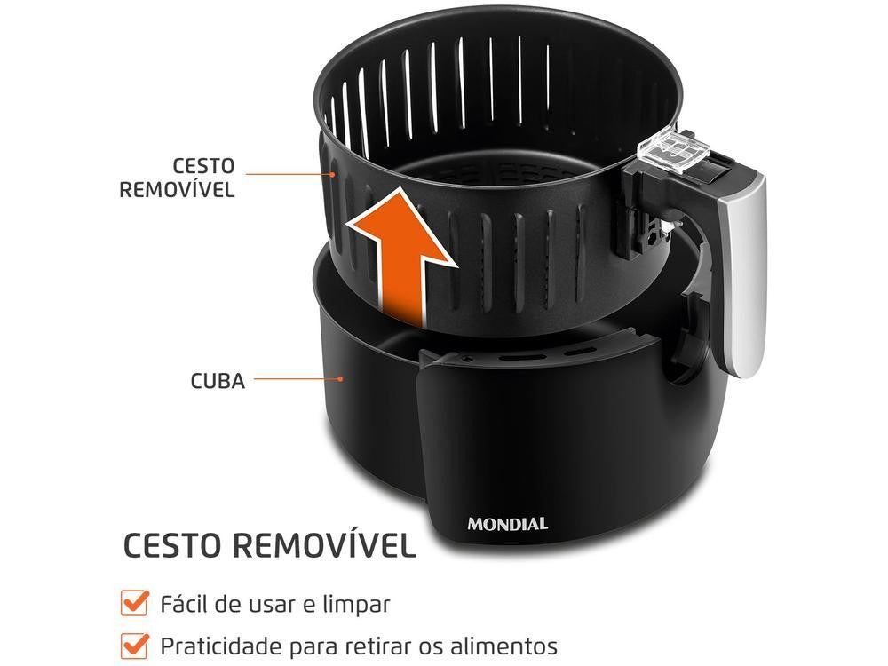 Mondial-freidora eléctrica sin aceite/aire, 220V