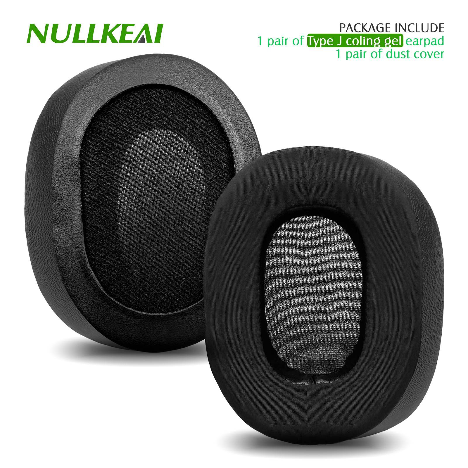 Nullkeai-almohadillas de repuesto para auriculares Anker Soundcore Life Q30 Q35 Q10 Q20, almohadillas de Gel refrescante, funda de malla, orejeras