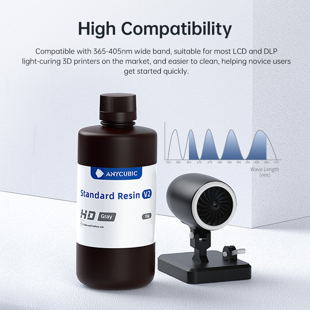 ANYCUBIC 5KG/10KG 405nm resina estándar UV/resina estándar V2 para impresora 3D Photon Mono 4 resina de impresión 3D resina sensible a los rayos UV