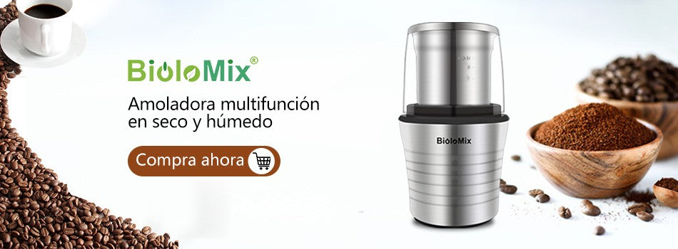 BioloMix 800g 700g Molino triturador de granos, especias, hierbas, cereales, café y alimentos secos, máquina de molienda, molino de harina, trituradora de polvo