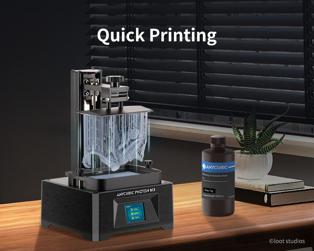 ANYCUBIC 4 unids/lote 405nm resina UV para impresora 3D LCD resina de fotopolímero líquido impresión 3D actualización de resina 1kg