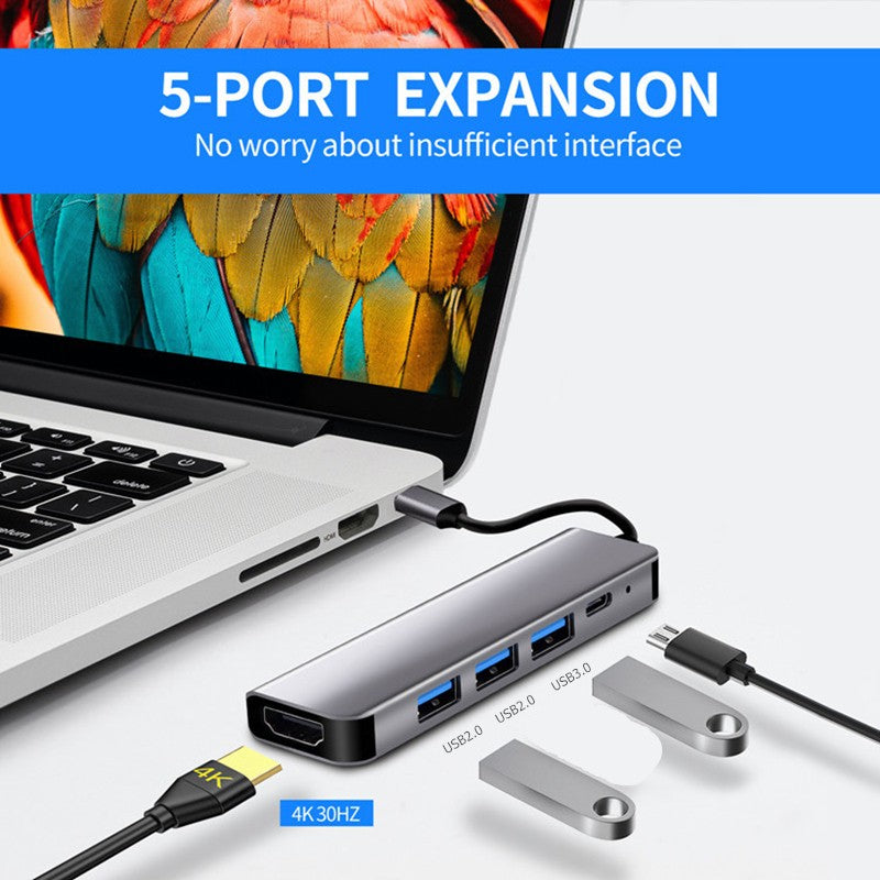 Adaptador USB C a HDMI 4K, USB 3.0 Tipo C PD SD TF, Estación de Acoplamiento, Divisor para MacBook, iPad, Samsung S10, Dex, Laptop