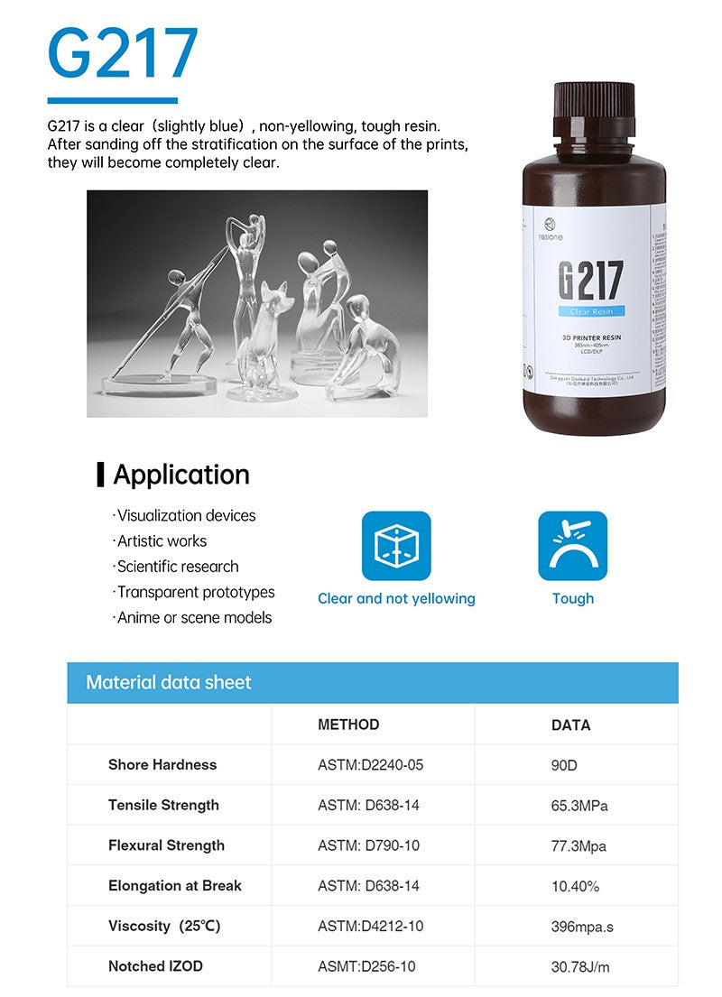 Resione 1KG ABS como impresora 3d resistente resina fotopolímero UV para Elegoo Anycubic resina 3d Photon resina líquida