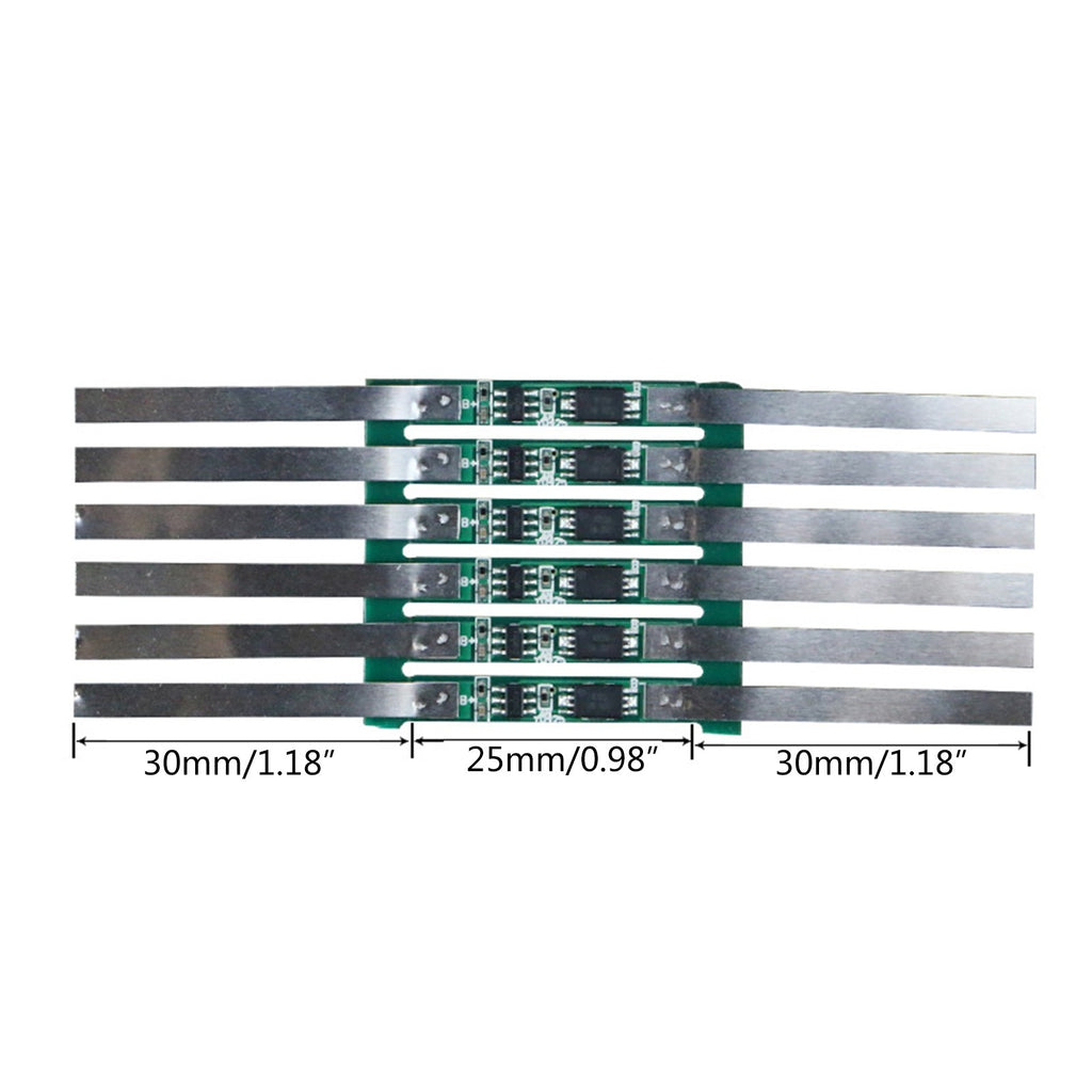 Tablero protección para batería litio 1S 3,7, 18650 3A, célula protección sobrecarga con correa soldadura, 10 unids/set por juego