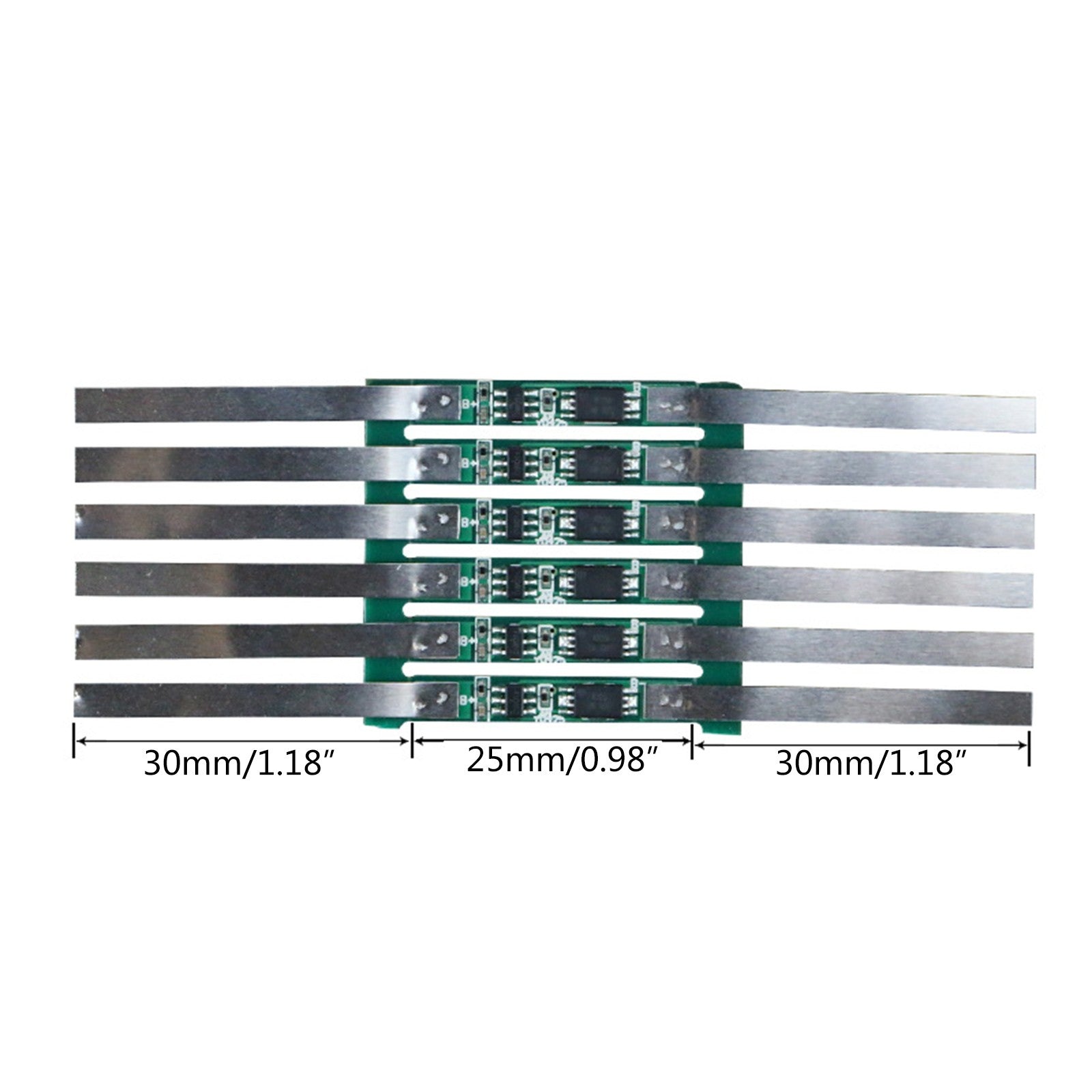 Tablero protección para batería litio 1S 3,7, 18650 3A, célula protección sobrecarga con correa soldadura, 10 unids/set por juego