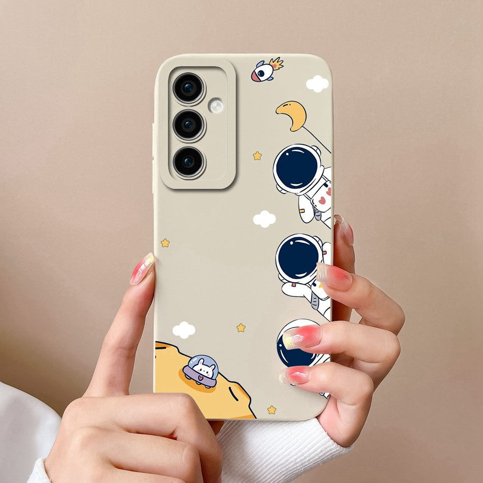 Funda para Samsung A35 A55 5G, funda trasera romántica, Protector de cámara de silicona líquida suave para Samsung A 35 A 55 Anti Choc Coque Capa