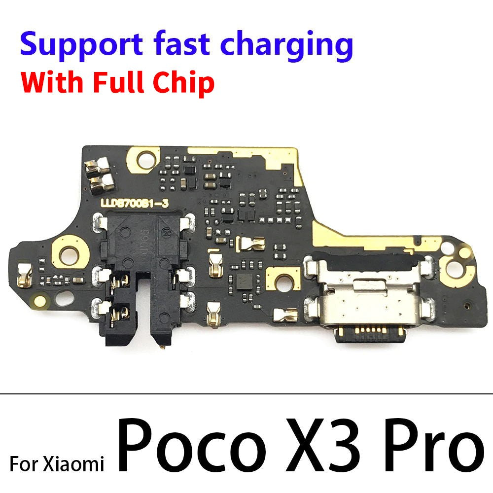 Nueva placa de carga PCB Flex para Xiaomi POCO X3 NFC versión Global/Poco X3 Pro conector de puerto USB Cable de carga