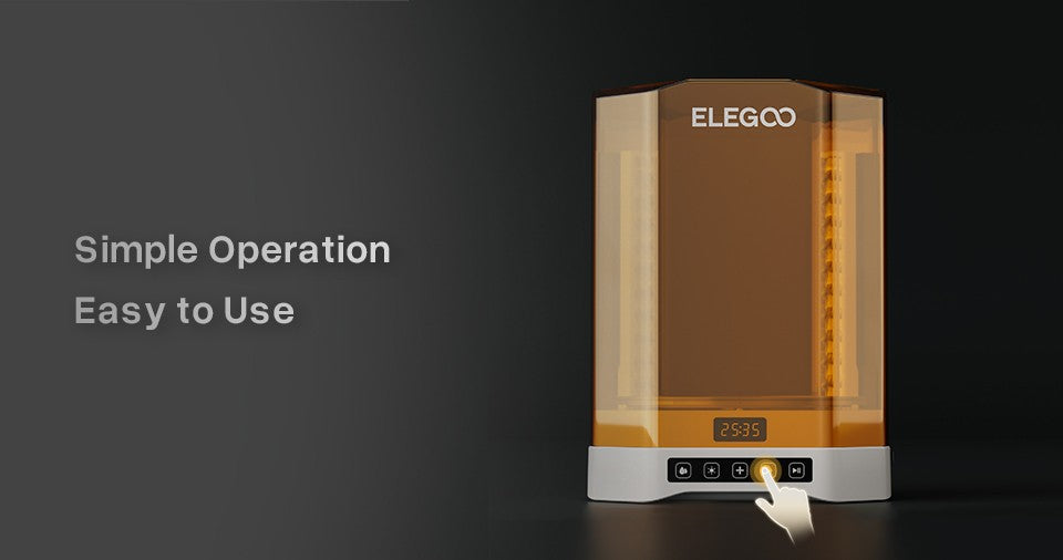 ELEGOO MERCURY PLUS V3.0 Máquina de Lavado y Curado 2 en 1 con Mayor Capacidad Compatible con la Mayoría de las Impresoras 3D LCD/DLP/SLA