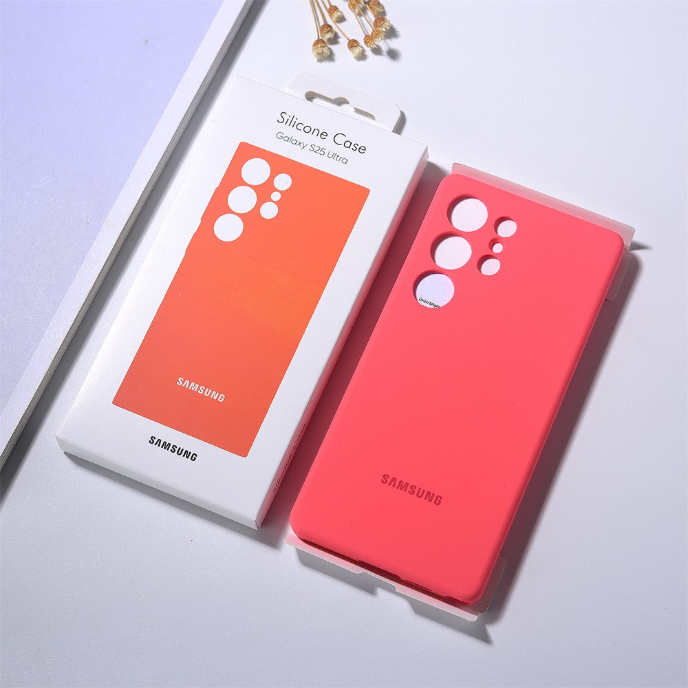 Funda Original Samsung Galaxy S25 Ultra, funda de silicona líquida sedosa S25Ultra S25 + S 25 5G, carcasa protectora trasera suave al tacto + caja