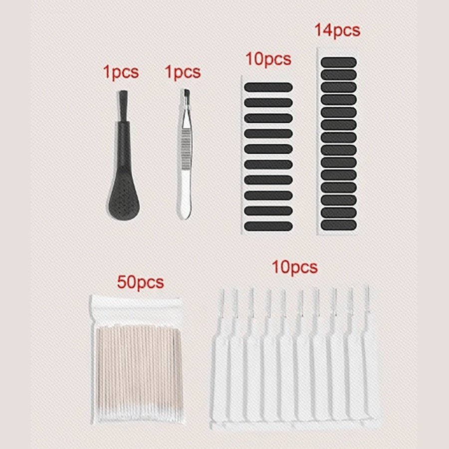 86 uds/1 Juego de cepillo de limpieza Universal para teléfono móvil puerto de altavoz Kit de herramientas de limpieza de eliminación de polvo de malla para iPhone Samsung Xiaomi