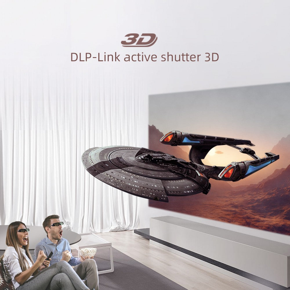 BYINTEK GL1800 DLP-Link gafas 3D con obturador activo para proyector 3D UFO P19 P20 U30 U70 U50 U90 R17 R19 R20