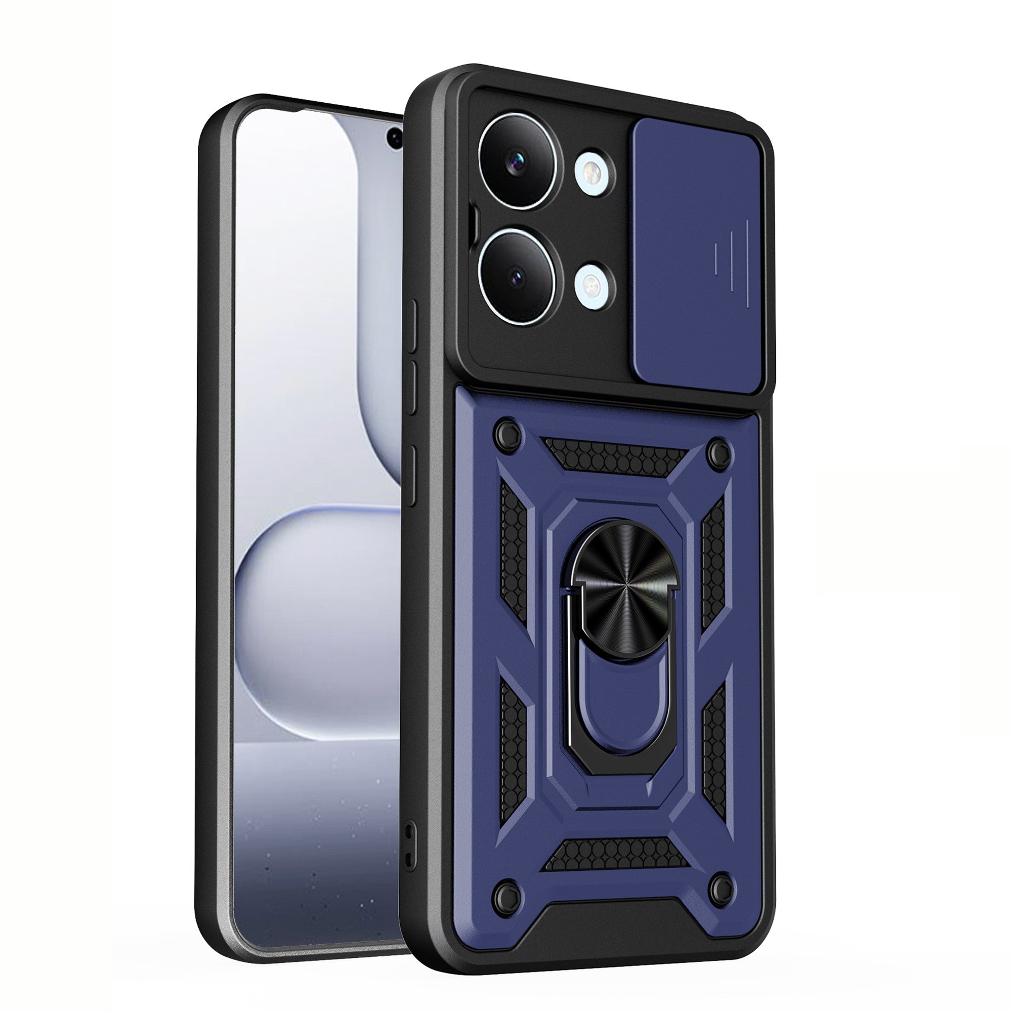 Funda Protectora para POCO X8 Pro Max X7 X6 Pro 5G, Funda con Anillo y Soporte para Xiaomi POCO X8 Pro, Protección para la Lente de la Cámara