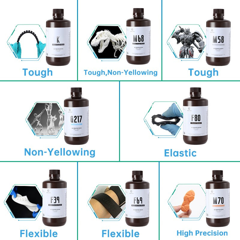 Resione 1KG ABS como impresora 3d resistente resina fotopolímero UV para Elegoo Anycubic resina 3d Photon resina líquida