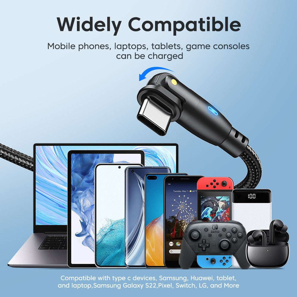 AUFU 100W USB C a tipo C Cable USBC PD Cable de carga rápida para MacBook Pro Xiaomi POCO Huawei iPad Samsung USB-C Cable 3M