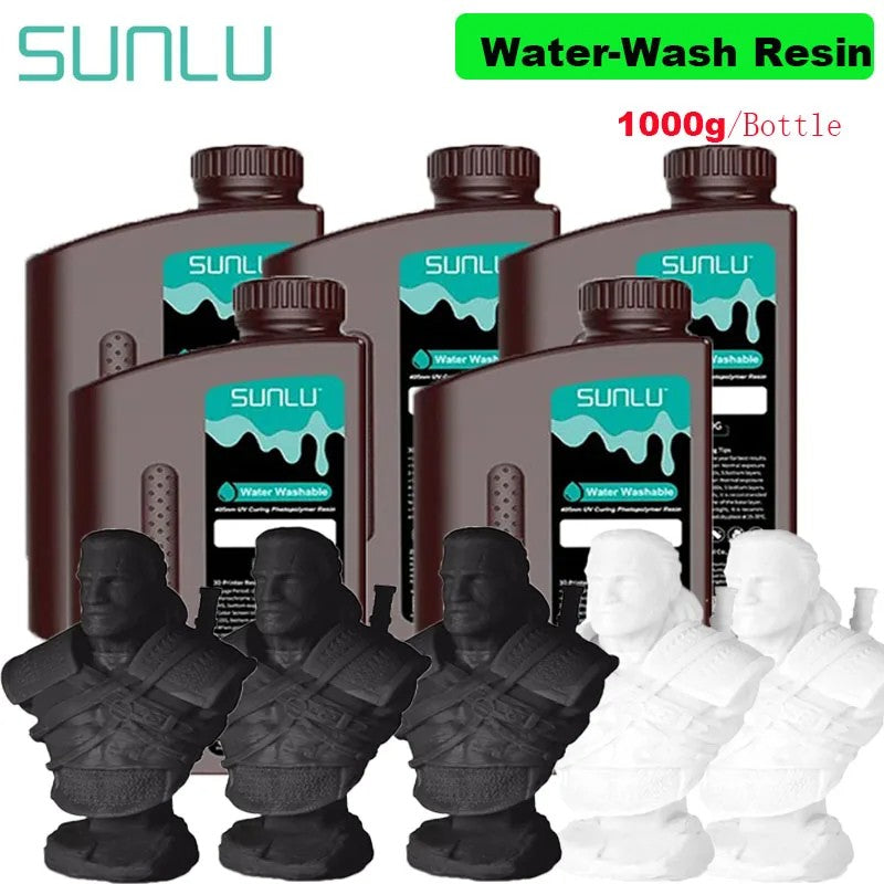 Resina estándar SUNLU/ABS como/lavado con agua/resina estándar 14K 5KG 1KG/botella 405nm resina UV impresión 3D para impresora LCD 3D