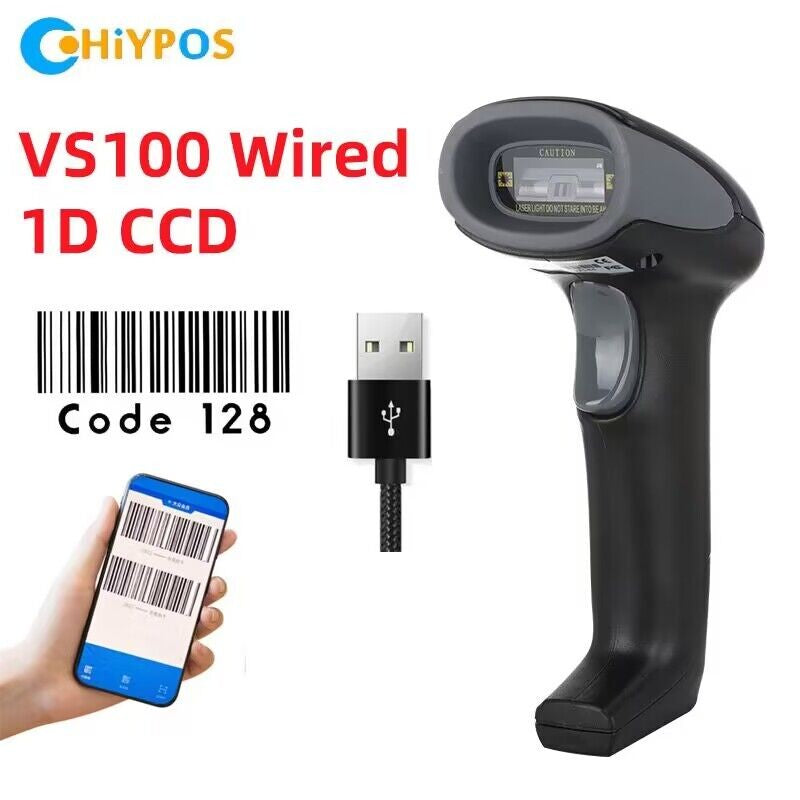 Escáner de código de barras con cable/inalámbrico/Bluetooth, lector de código de barras portátil, matriz de datos 1D/2D, industria de supermercado, nuevo