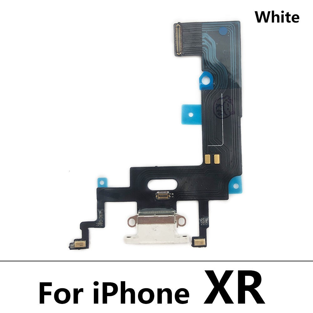 Testado para iPhone 7 8 Plus X XR XS Max cargador puerto USB conector Dock Cable flexible con conector de Audio Micro y auriculares
