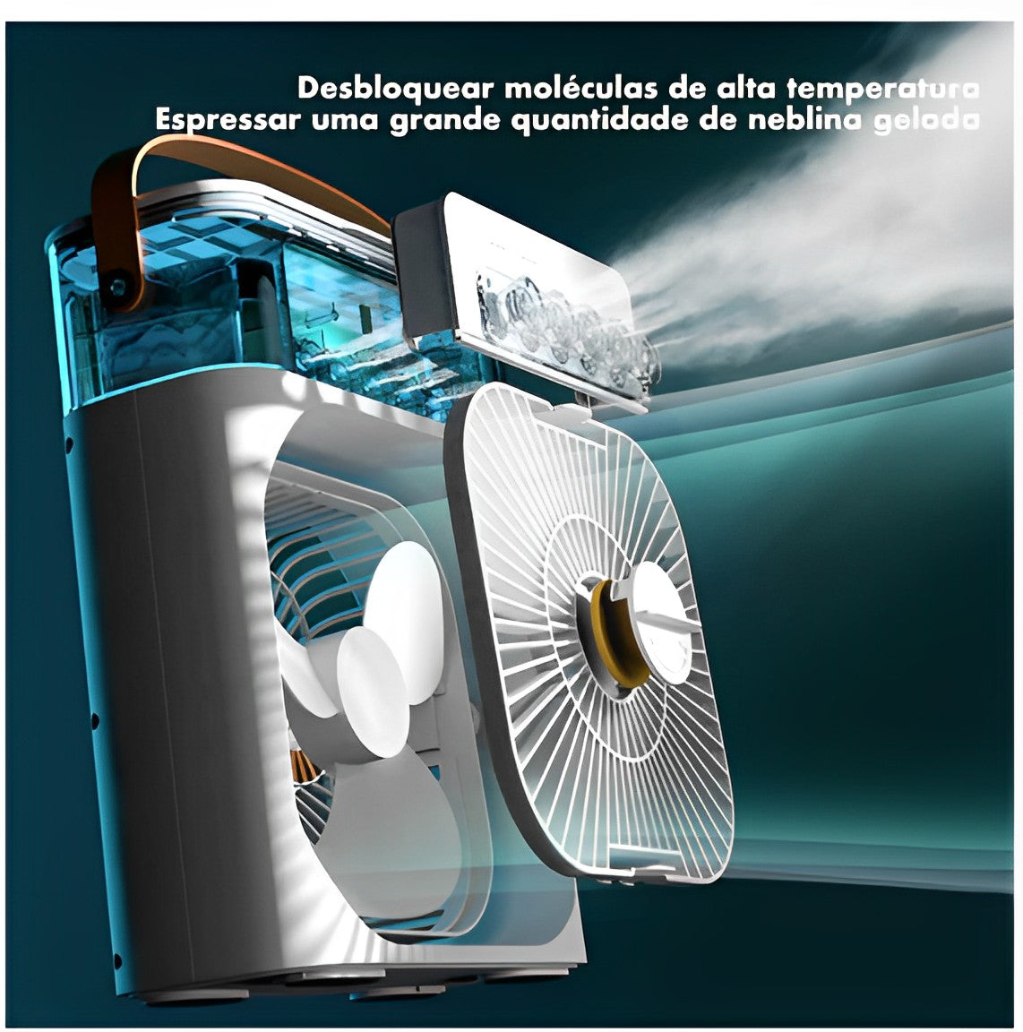 Humidificador portátil del ventilador del refrigerador de aire con el depósito de agua llevado tipo C USB LED - Neverdie Store