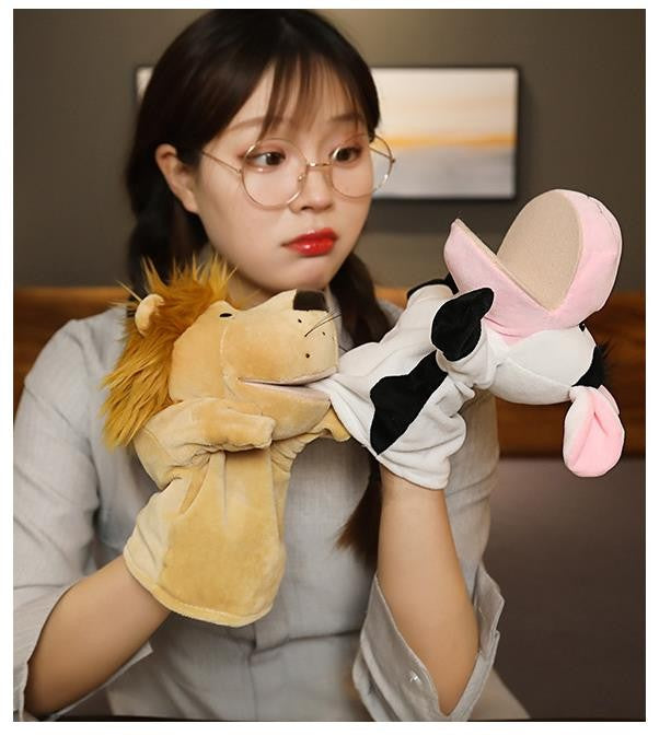 Juguetes de Peluche, Marionetas de Dedo, Muñecas Kawaii, Juguetes Educativos para Bebés, León, Elefante, Conejo, Mono, Regalo para Niños