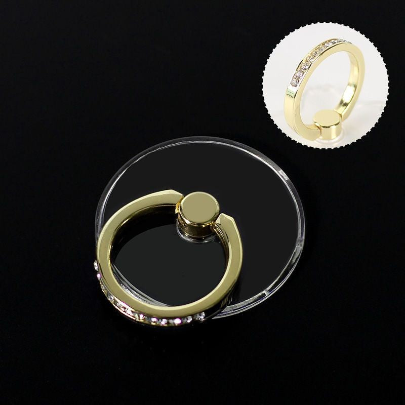 Soporte de anillo para teléfono celular transparente 360 ° Soporte de agarre de dedo transparente con rotación de grado compatible con iPhone Xiaomi para funda de teléfono