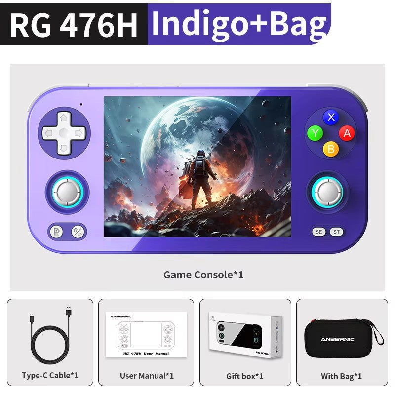 ANBERNIC RG 476H consola de juegos portátil RG467H 4,7 "HD multitáctil pantalla completa Hall disparadores Wifi reproductor de videojuegos Retro PSP PS2