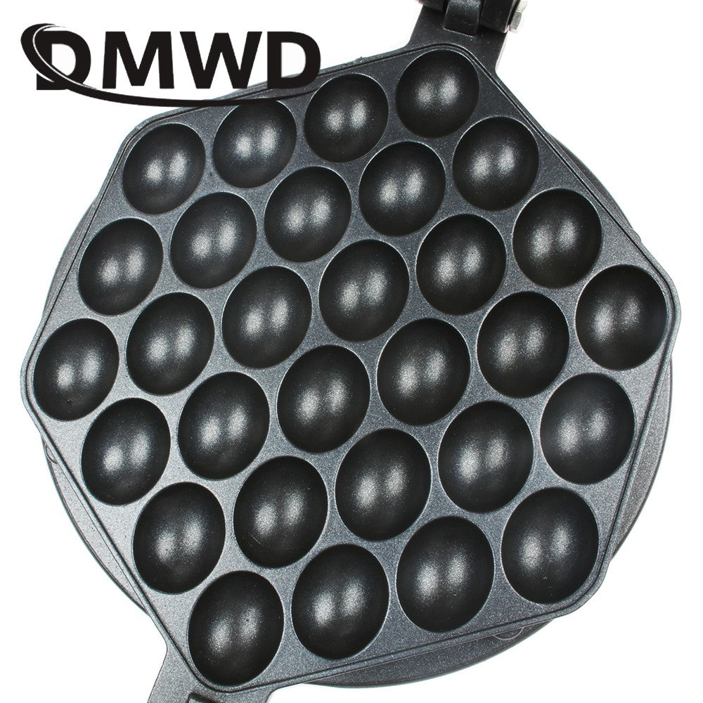 DMWD-Molde de máquina de gofres de burbujas para huevos de Hong Kong, rodillo para hornear, sartén de hierro, placa antiadherente para Muffin