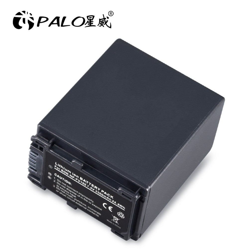 PALO NP-baterías FV100 NP-FV100 FV100, Cargador USB LCD para cámara Sony NP-FV30, NP-FV50, SX83E, SX63E, NP-FV70, AX100E