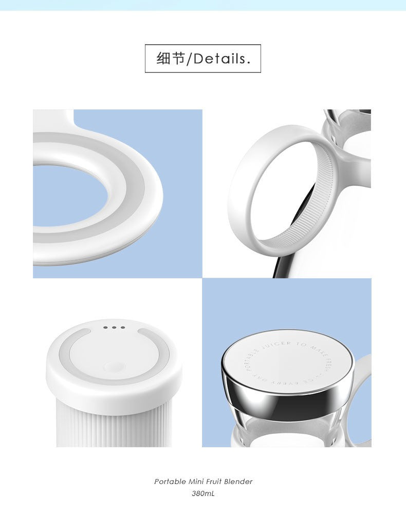 Exprimidor eléctrico portátil, minilicuadora Usb, extractores de frutas, batidos de alimentos, máquina multifunción para hacer jugo