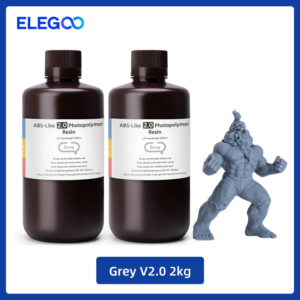 ELEGOO-resina de impresora 3D tipo ABS, resina de fotopolímero estándar tipo ABS de 405nm para impresión LCD 3D, 1000g