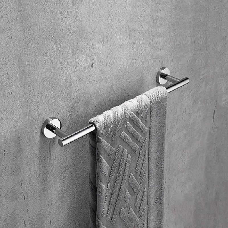 Juego de accesorios de baño con espejo brillante, barra de toalla redonda, soporte de papel higiénico, anillo de toalla, gancho para bata, bricolaje de acero inoxidable