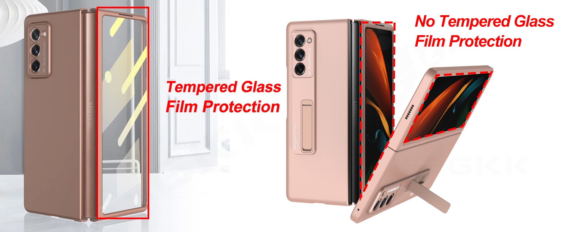 Funda de plástico ultrafina para Samsung Galaxy Z Fold 2, cubierta protectora de cristal mate para pantalla exterior para Samsung Z Fold2 5G