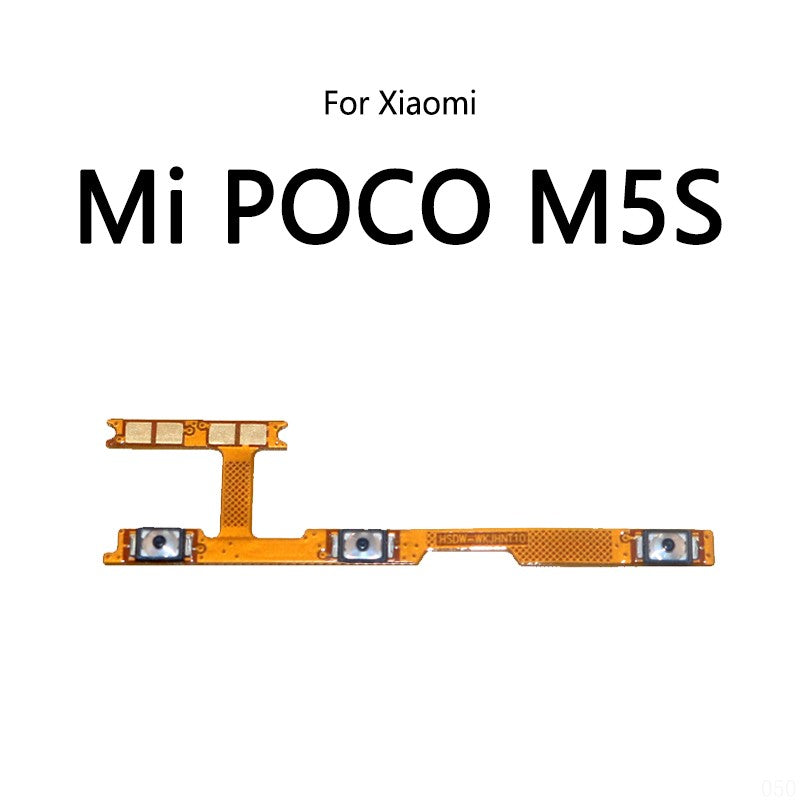 Interruptor de botón de encendido, botón de silencio de volumen, Cable flexible de encendido/apagado para Xiaomi Mi POCO C3 C40 M4 Pro 5G 4G M5 M5S Pocophone
