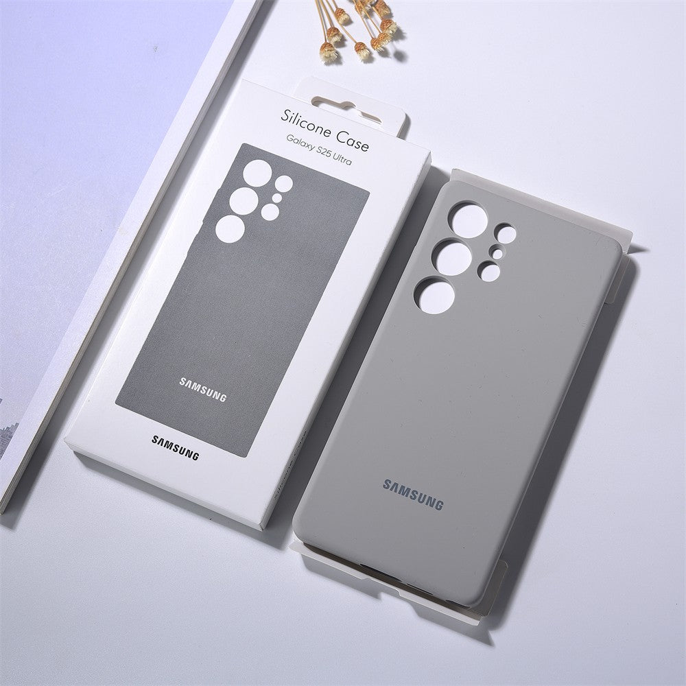 Funda Original Samsung Galaxy S25 Ultra, funda de silicona líquida sedosa S25Ultra S25 + S 25 5G, carcasa protectora trasera suave al tacto + caja